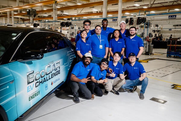 The UC Riverside EcoCAR Team at the Year 3 Competition in Yuma, AZ. 