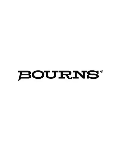 Bourns logo with bold black lettering and distinctive circular emblem